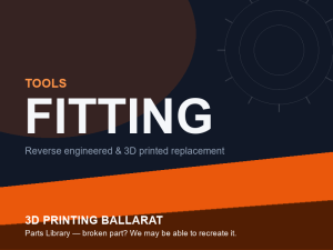 3D printed replacement fitting parts — tools category placeholder