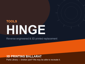 3D printed replacement hinge parts — tools category placeholder