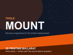 3D printed replacement mount parts — tools category placeholder