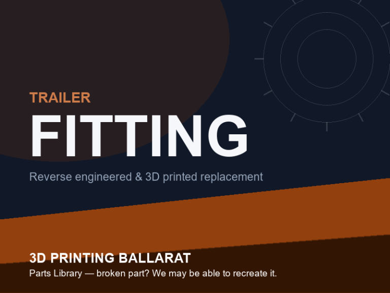 3D printed replacement fitting parts — trailer category placeholder
