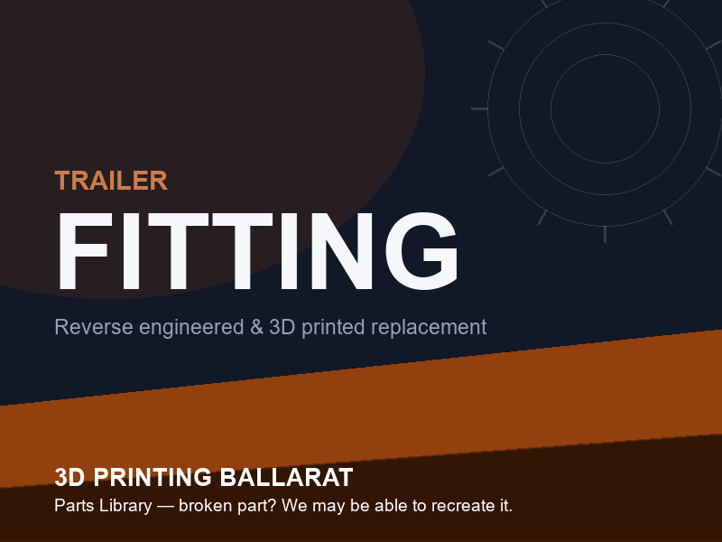 3D printed replacement fitting parts — trailer category placeholder